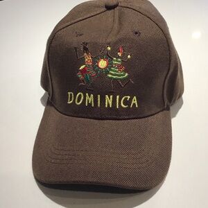 Brown Dominica Embroidered Cap